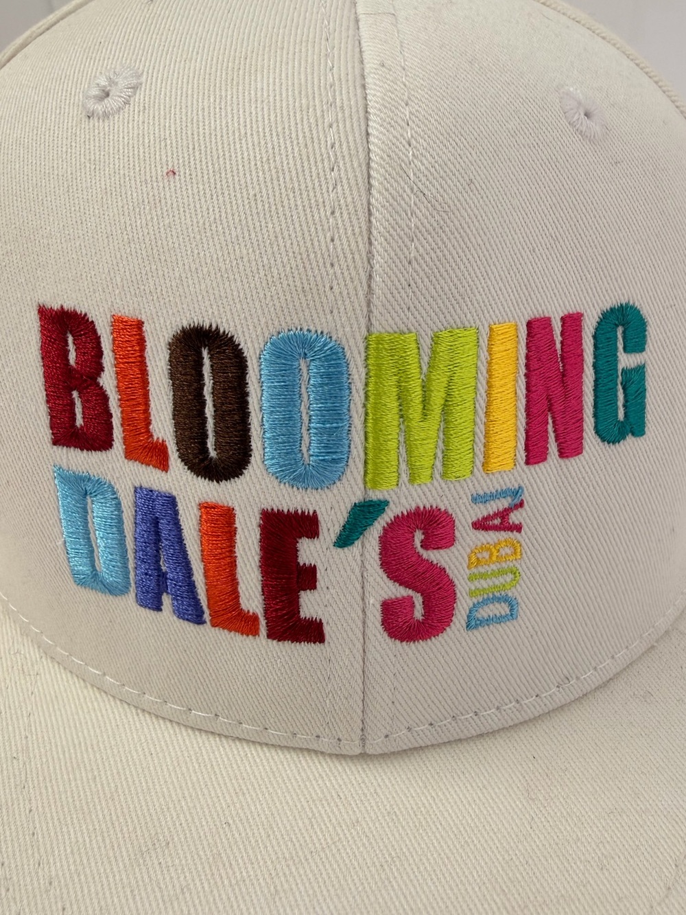 Bloomingdale's Hat White Embroidered Logo